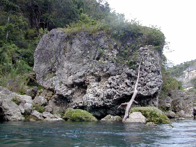 Hausgrosser Felsblock im Pinacanauan